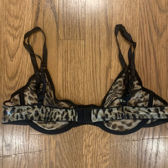Roberto Cavalli leopard mesh underwire bra NWOT - Picture 4 of 5